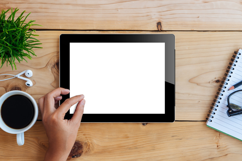 Tablet auf einem TIsch